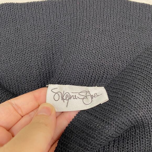 St. John Skene Black Santana Knit Pull On Pencil Skirt Made in USA 8 - Picture 4 of 9